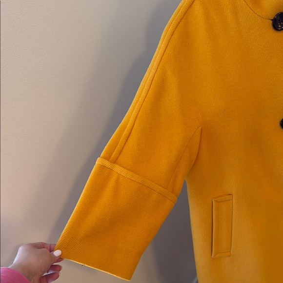 Talbots Wool 3/4 Sleeve Mustard Yellow Women's Coat - Picture 2 of 11